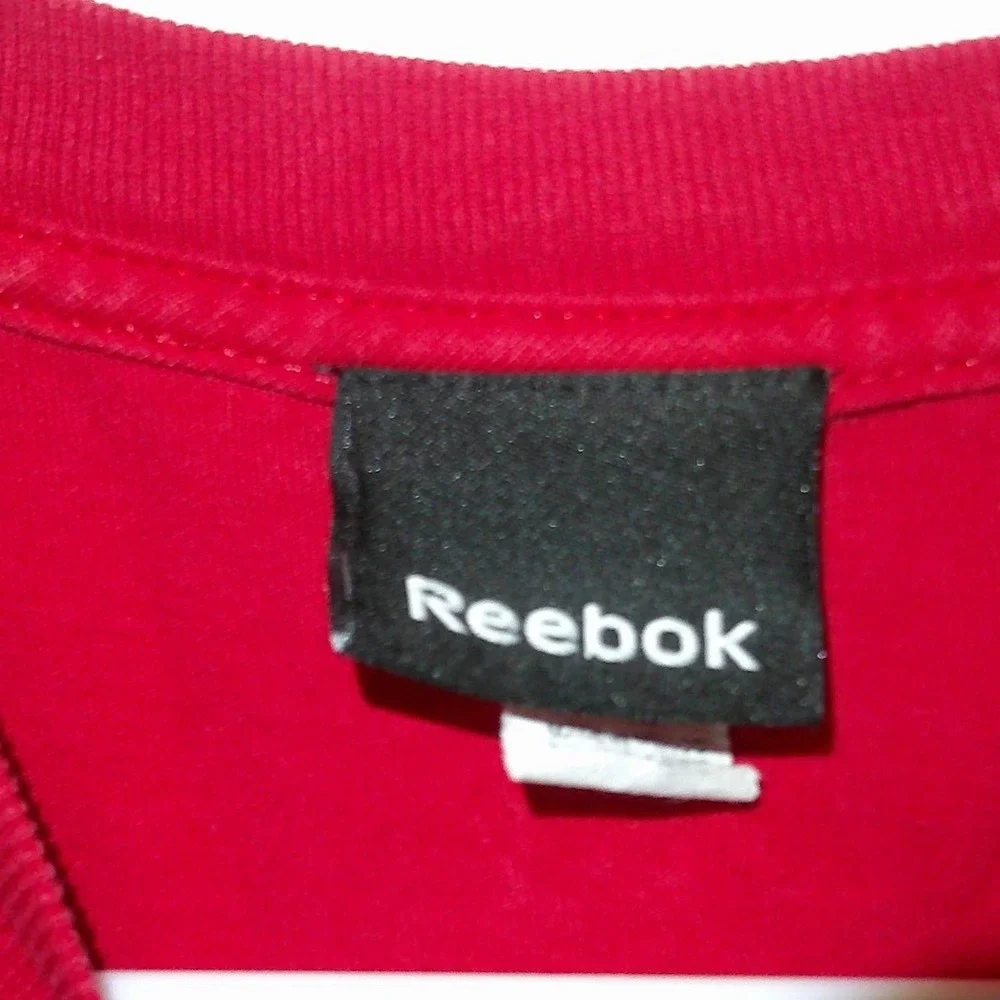 Vintage Reebok Detroit Red Wings Howard 35 NHL Hockey T-Shirt Youth‎ Large